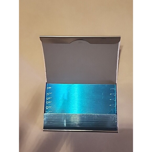 FACATH Style Business Card Holder PU Leather Slim Business Card Case Cream Color - Picture 3 of 3